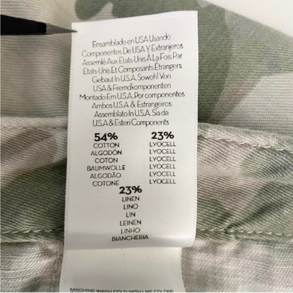 MOTHER The Shaker Chop Crop Fray Pants Camouflage Camo Desert Print - Picture 8 of 9